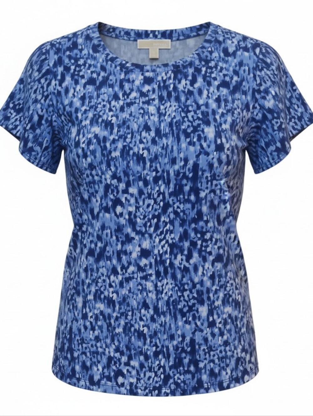Michael Kors- NWOT, Women’s Size S Blue Abstract Short Flutter Sleeve Blouse.